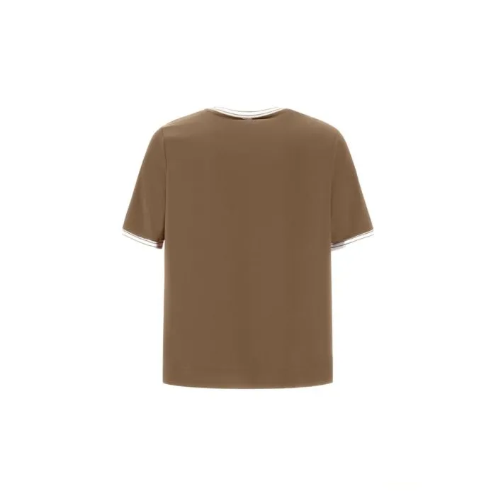 Herno T-shirt Effetto Satinato Sabbia