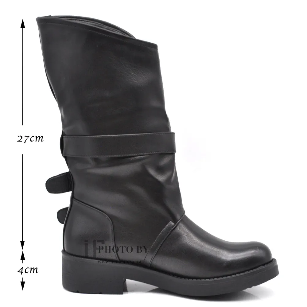 IF Fashion Stivali Stivaletti Tre Fibbie GR1165