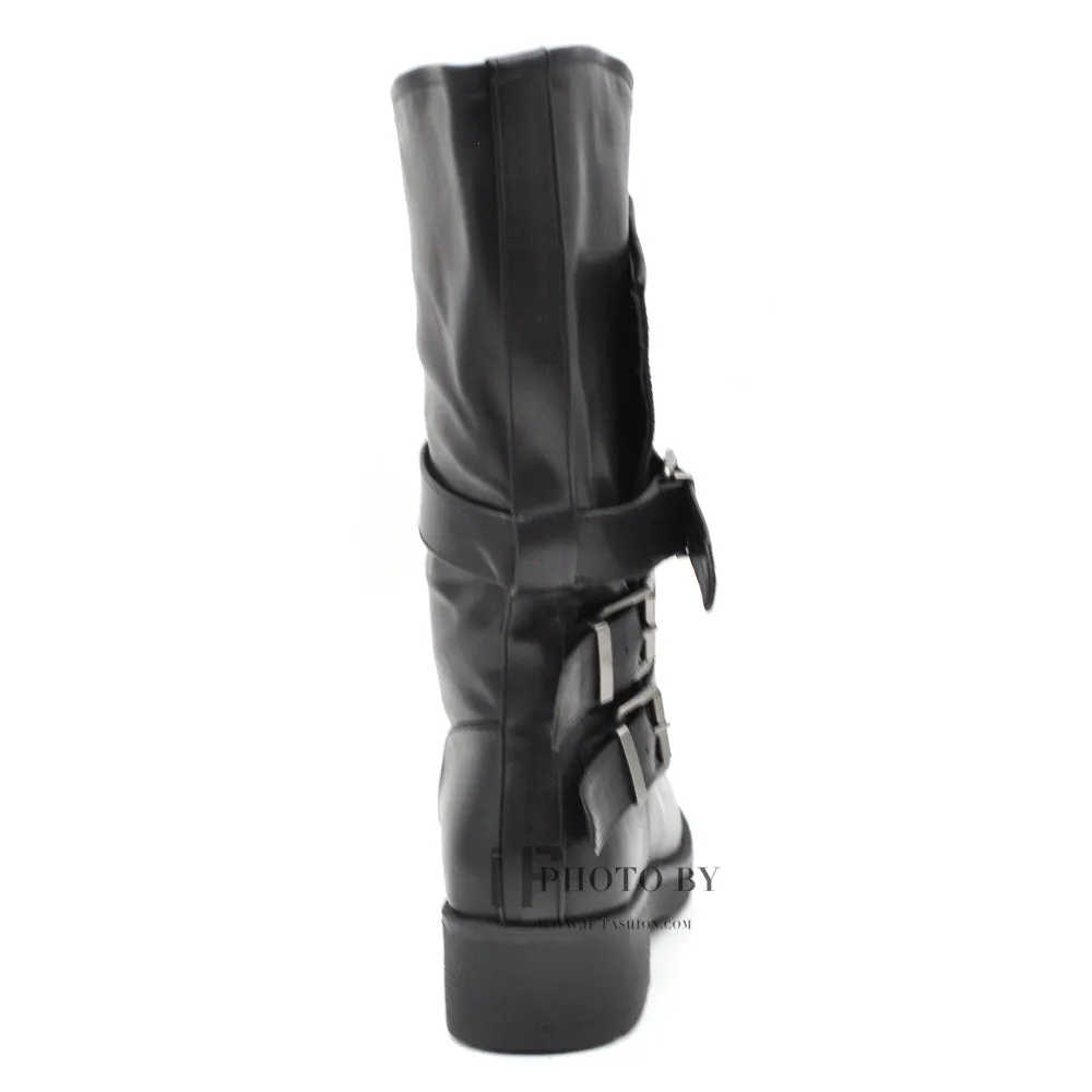 IF Fashion Stivali Stivaletti Tre Fibbie GR1165