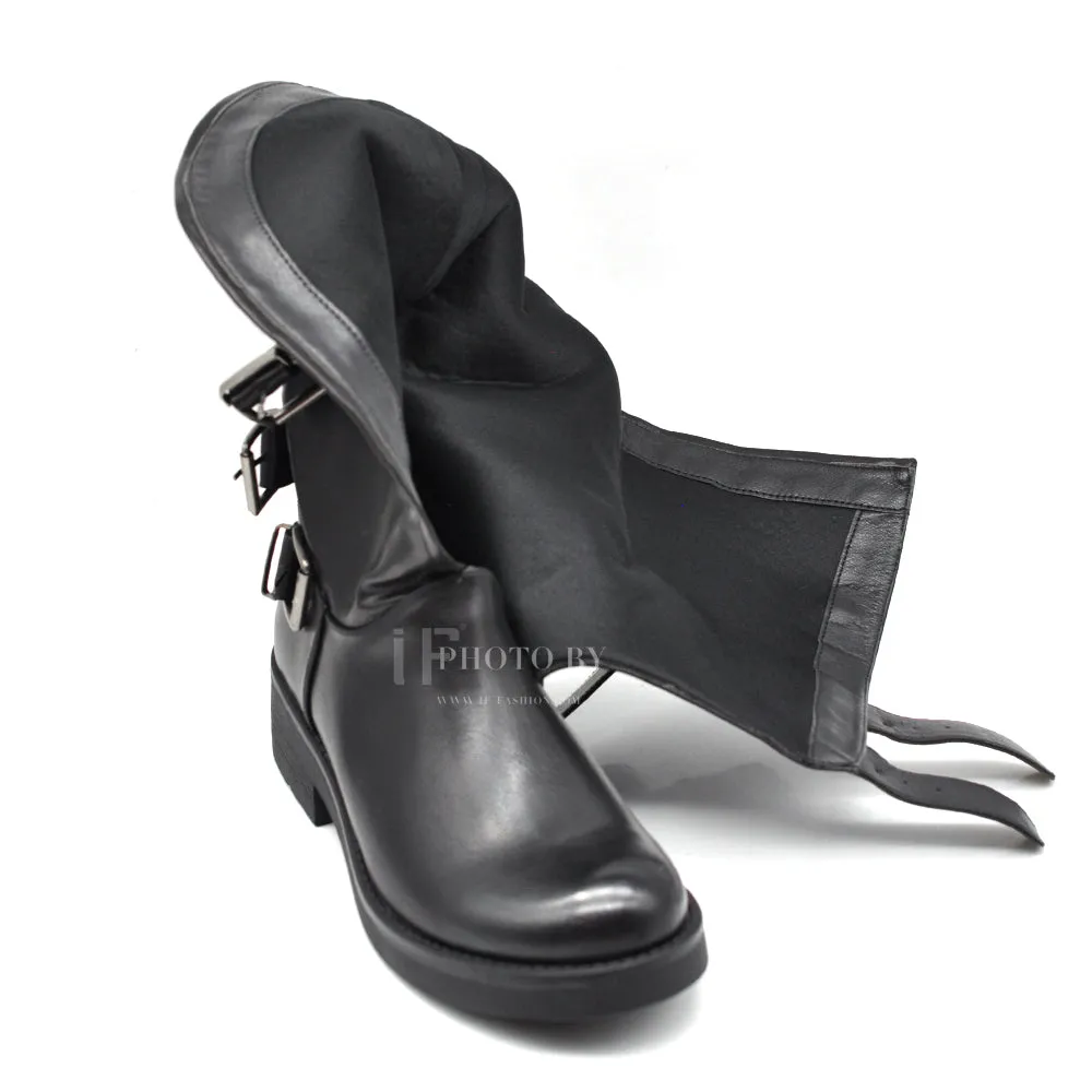 IF Fashion Stivali Stivaletti Tre Fibbie GR1165