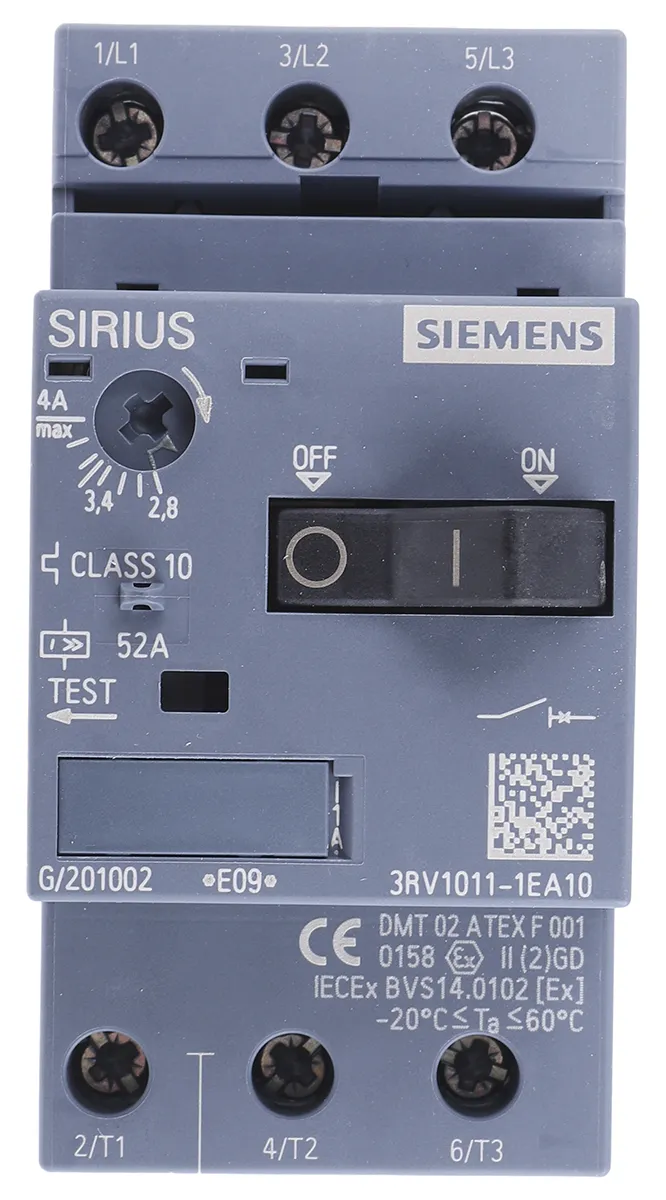Interruttore automatico del motore Siemens, 2,8 → 4 A SIRIUS 3RV