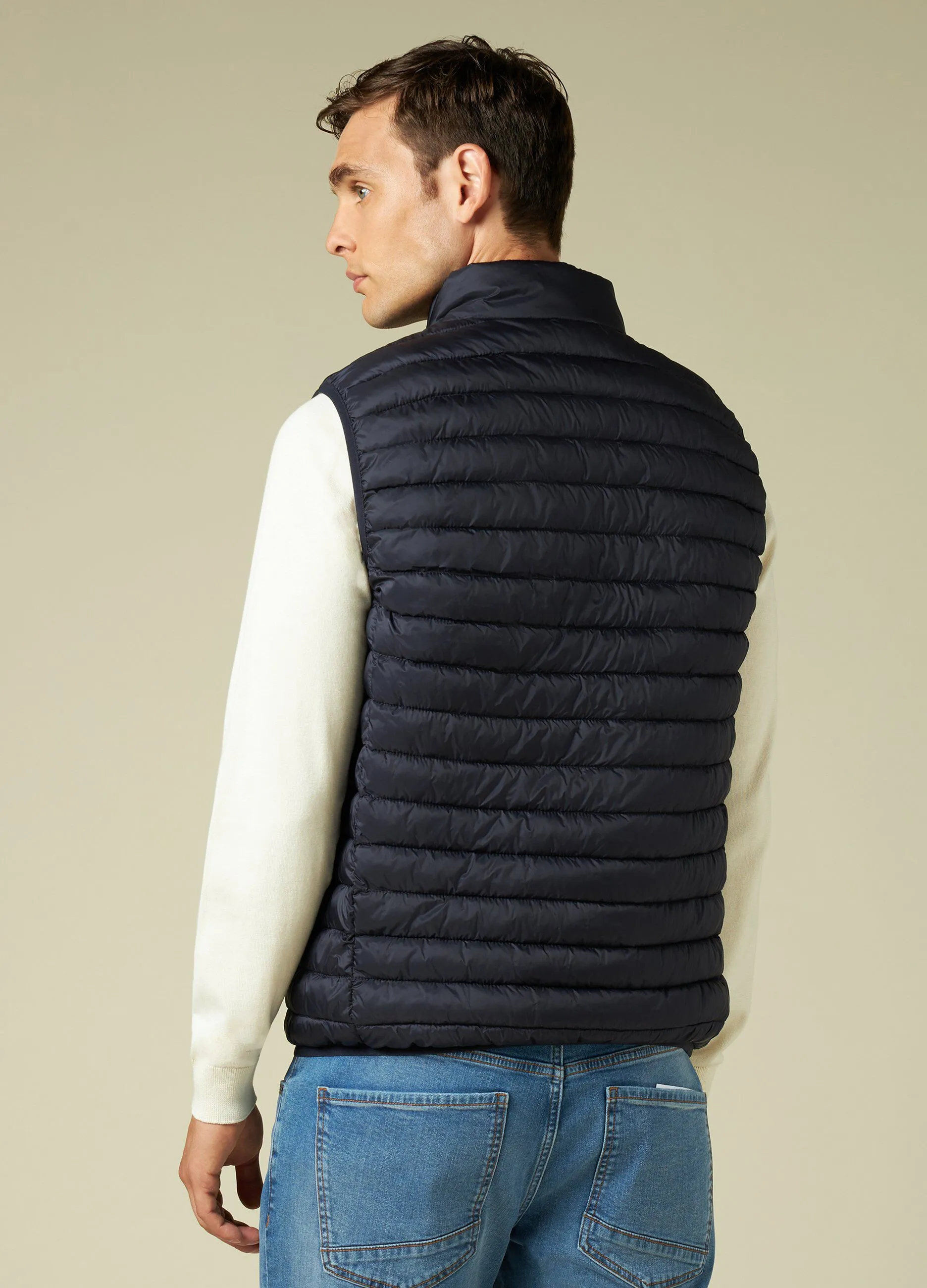 J. HART & BROS  Giubbino imbottito smanicato full zip uomo