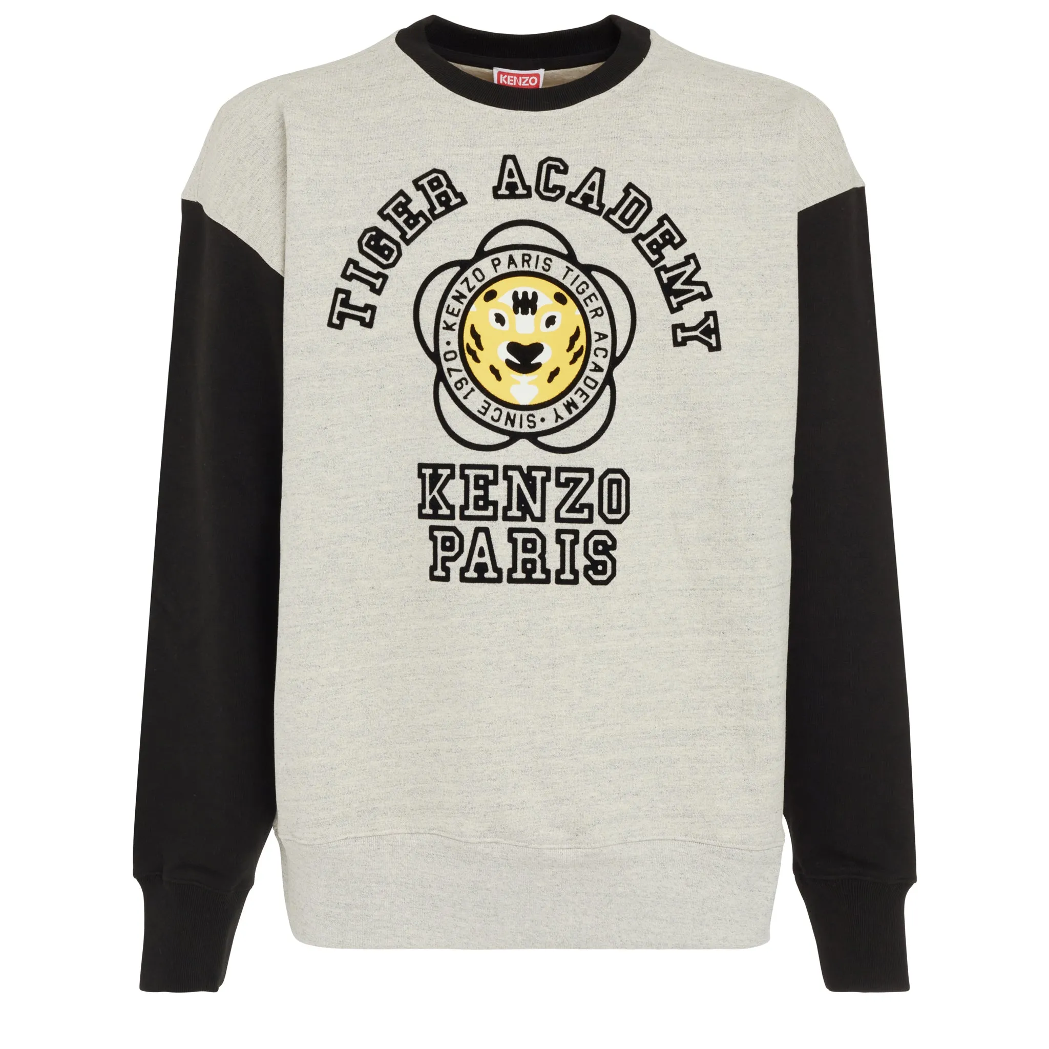 KENZO  Felpa ''Kenzo Tiger Academy'' in cotone grigia