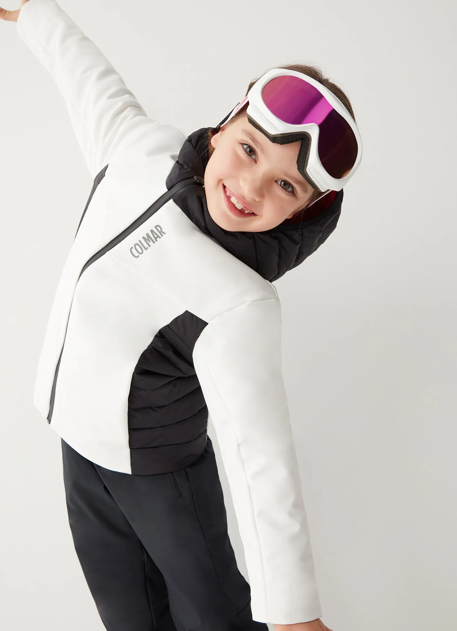 KIDS ski jacket with quilted inserts