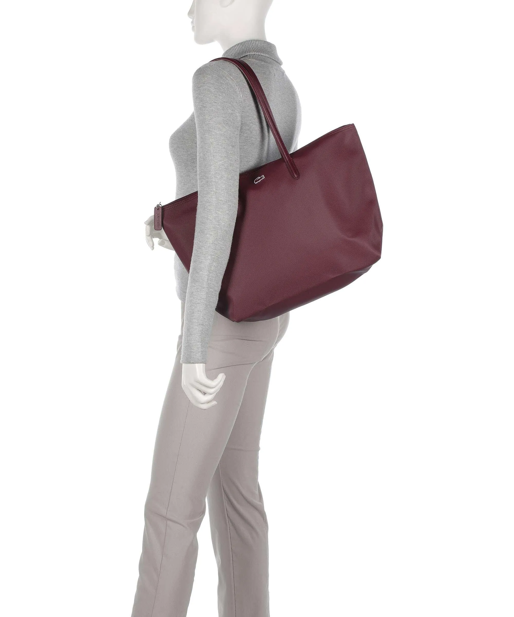  Lacoste L1212 Concept Borsa shopper plastica rosso scuro  