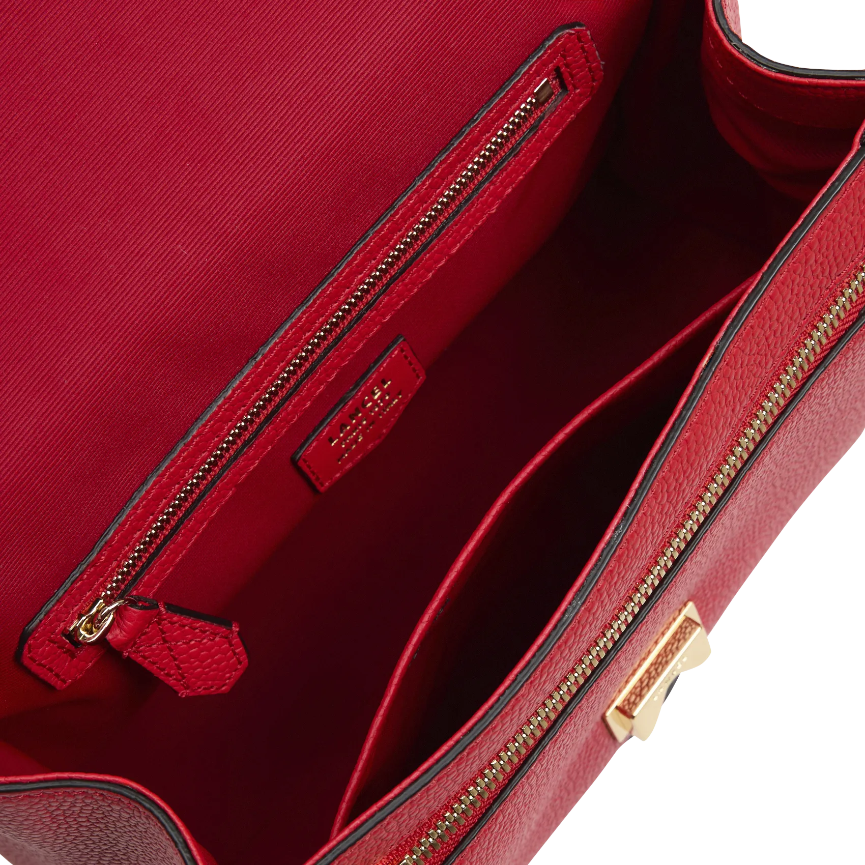  LANCEL   NINON M - Borsa a bisaccia in pelle Pia large | Rosso