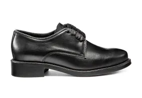 Leather derby with studs / Black