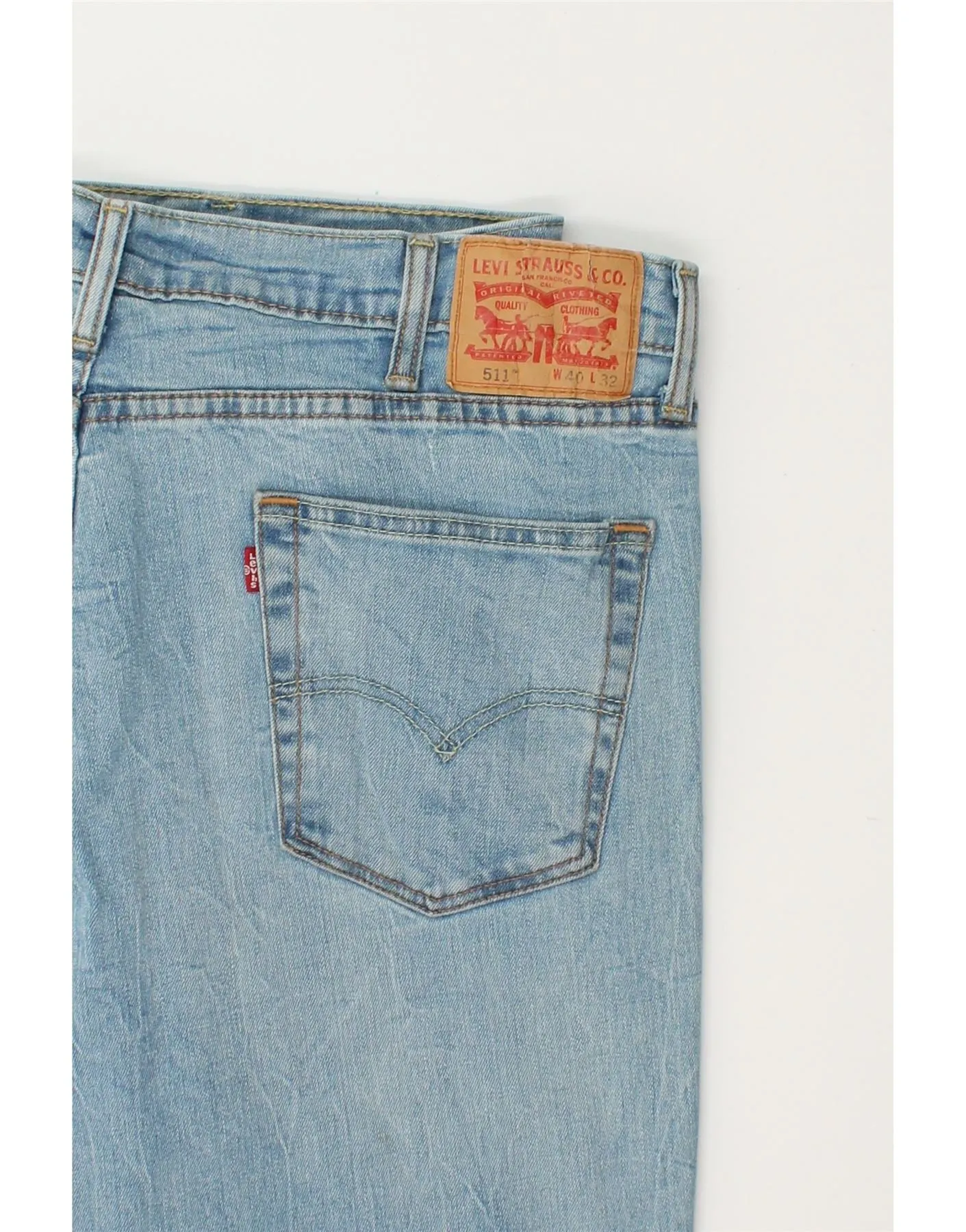 LEVI'S Mens 511 Slim Jeans W40 L28 Blue Cotton
