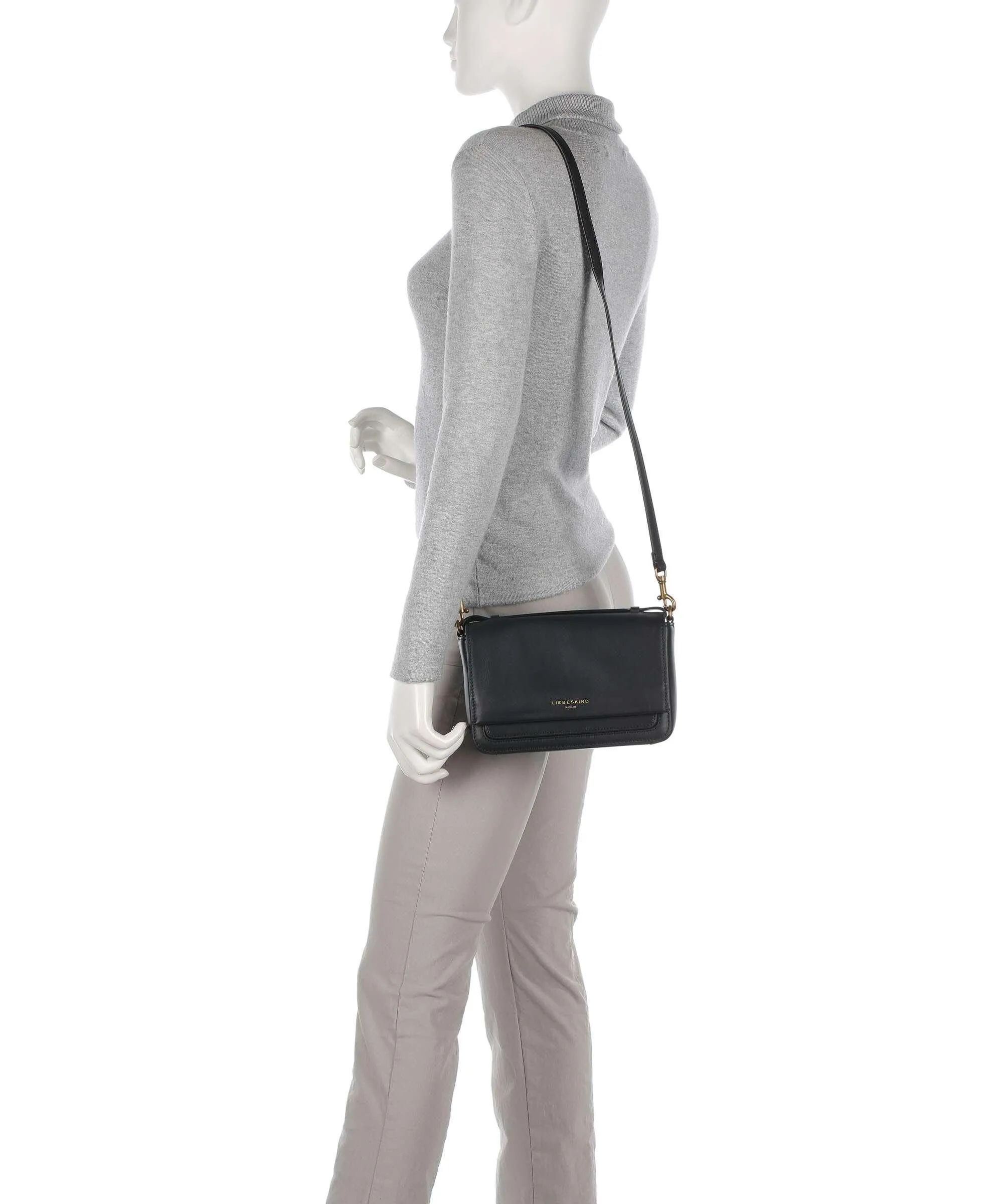  Liebeskind Lea S Borsa a tracolla pelle a grana fine nero  