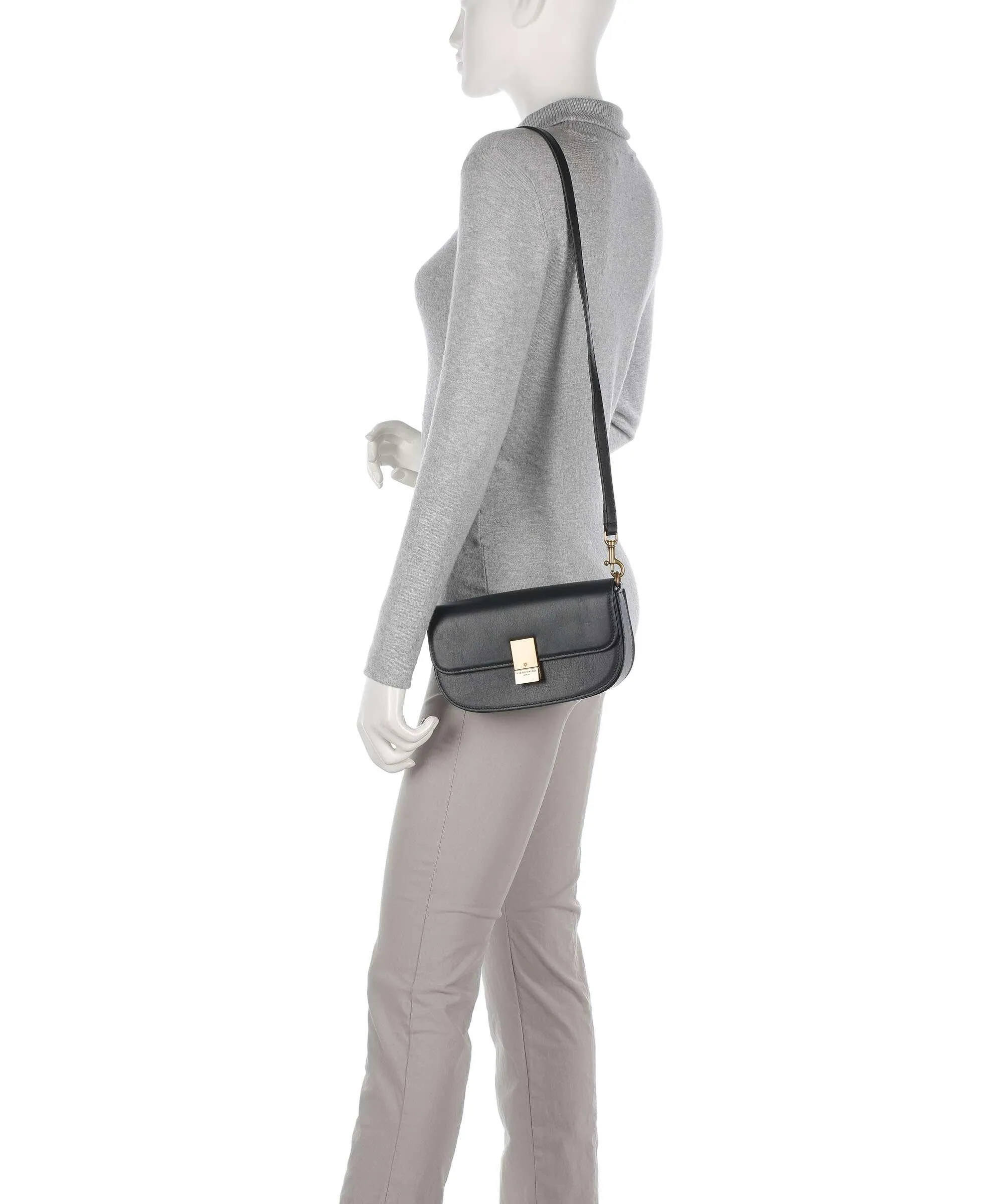  Liebeskind Viktoria TM Empire S Borsa a tracolla pelle a grana fine nero  