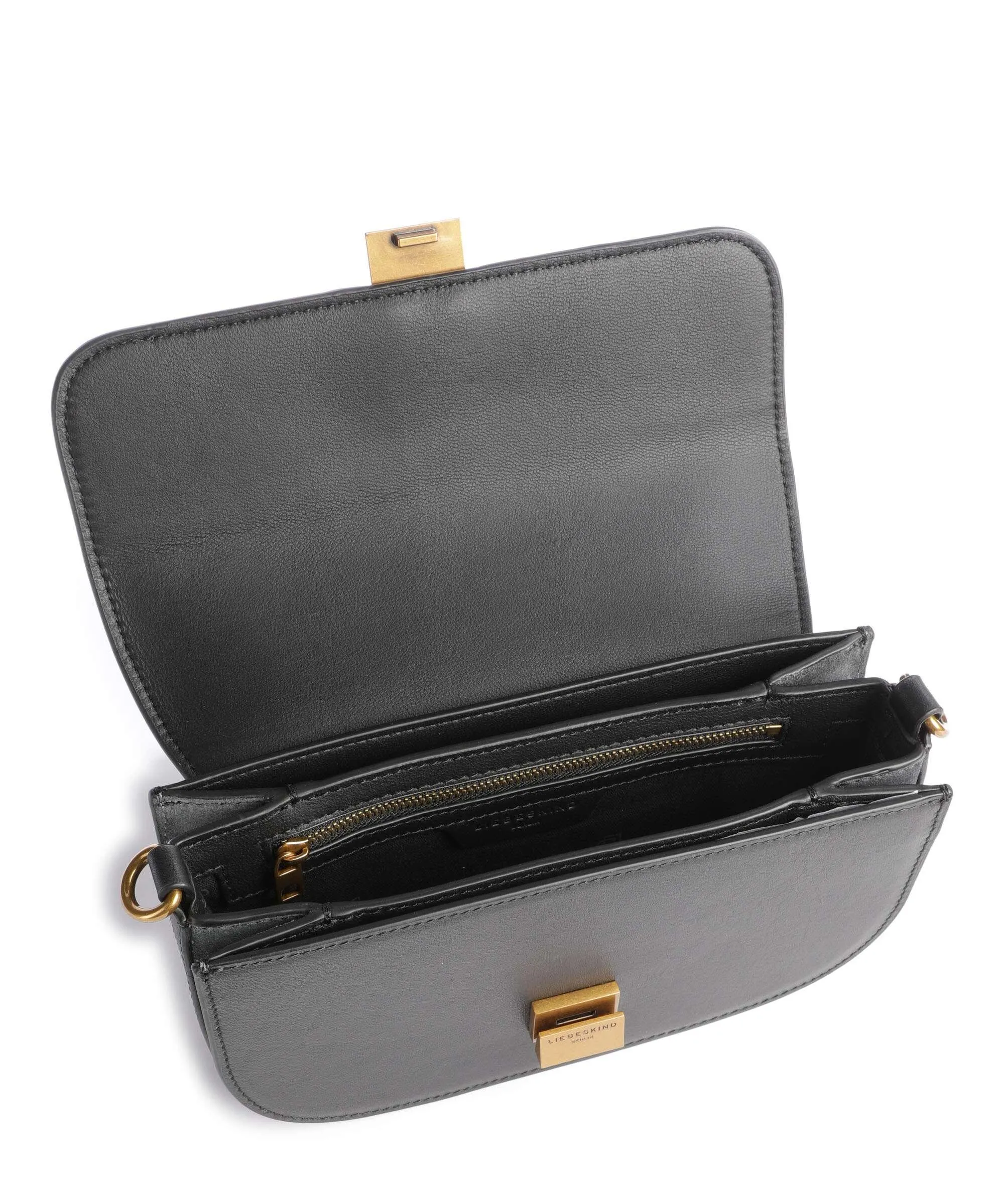  Liebeskind Viktoria TM Empire S Borsa a tracolla pelle a grana fine nero  