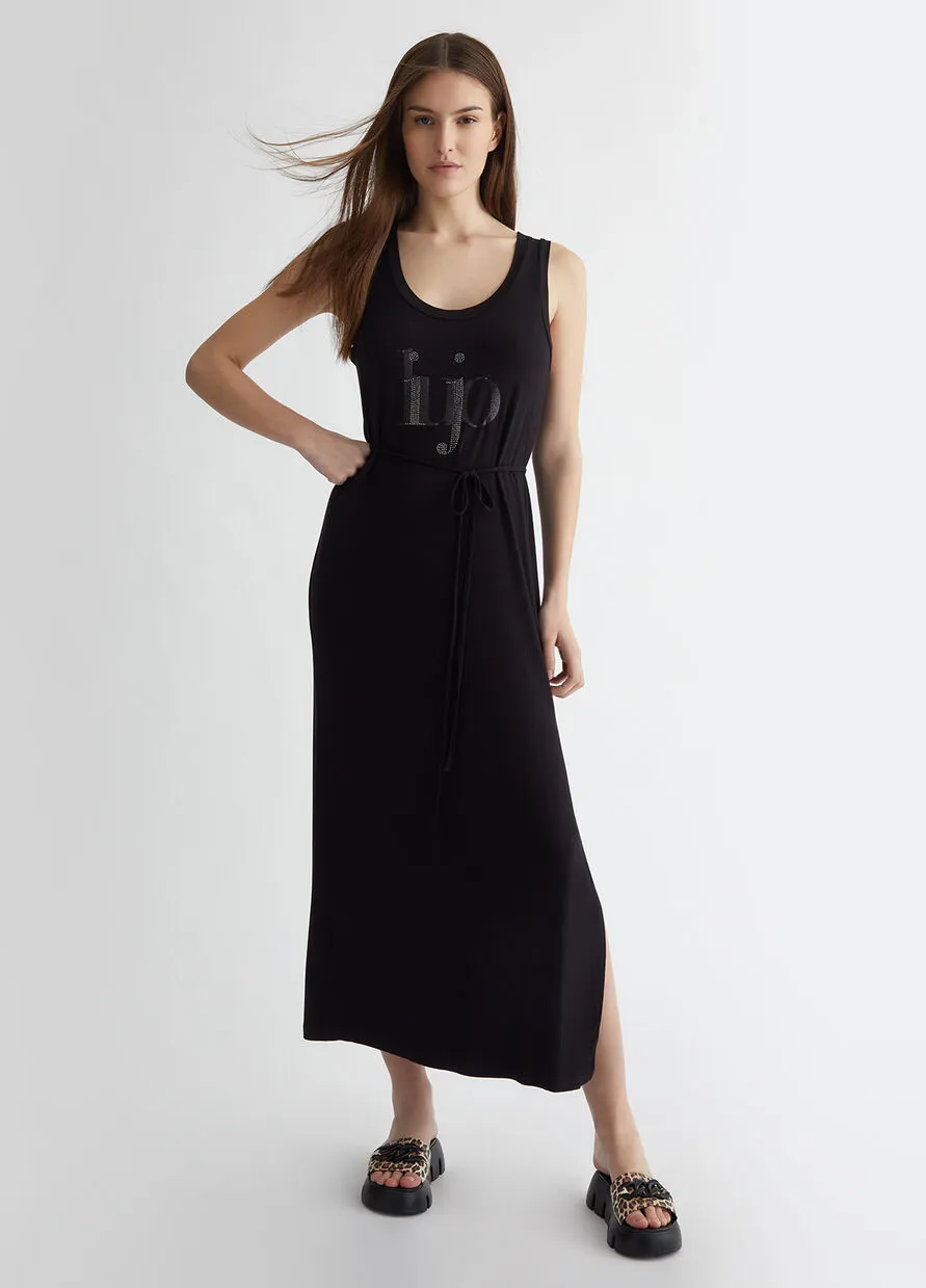 LIU-JO Abito con logo e strass N.