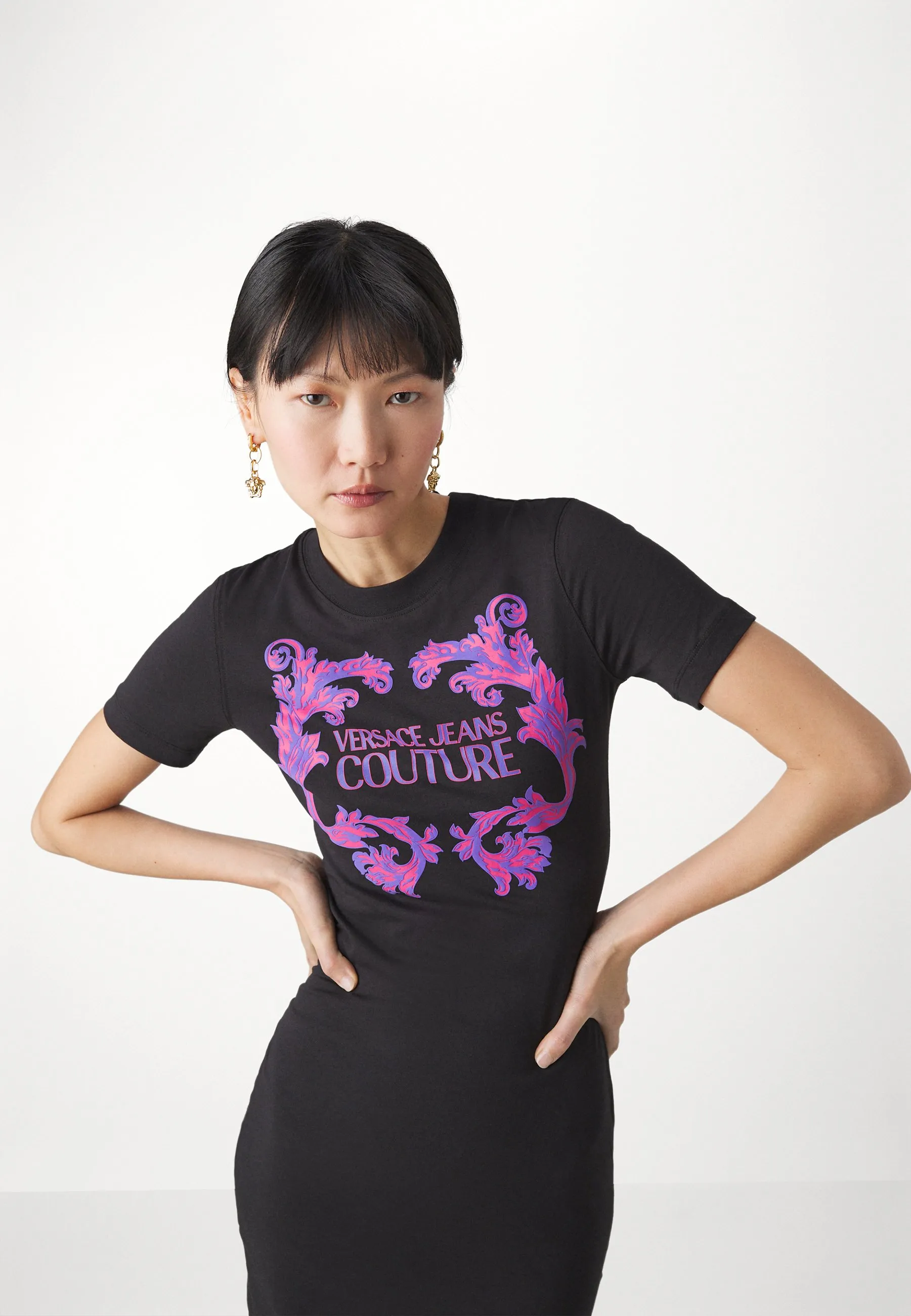 LOGO BAROQUE - Vestito di maglina