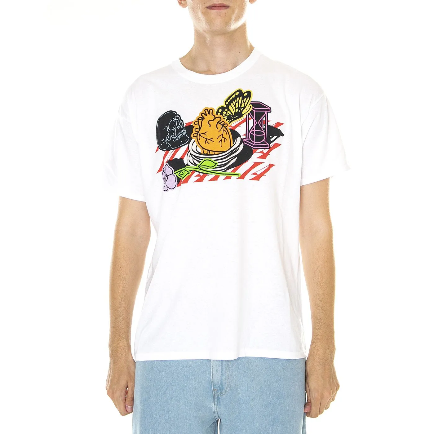 LONDON STORE M' Erk14 For London 03 White - Maglietta Girocollo Uomo Bianca    