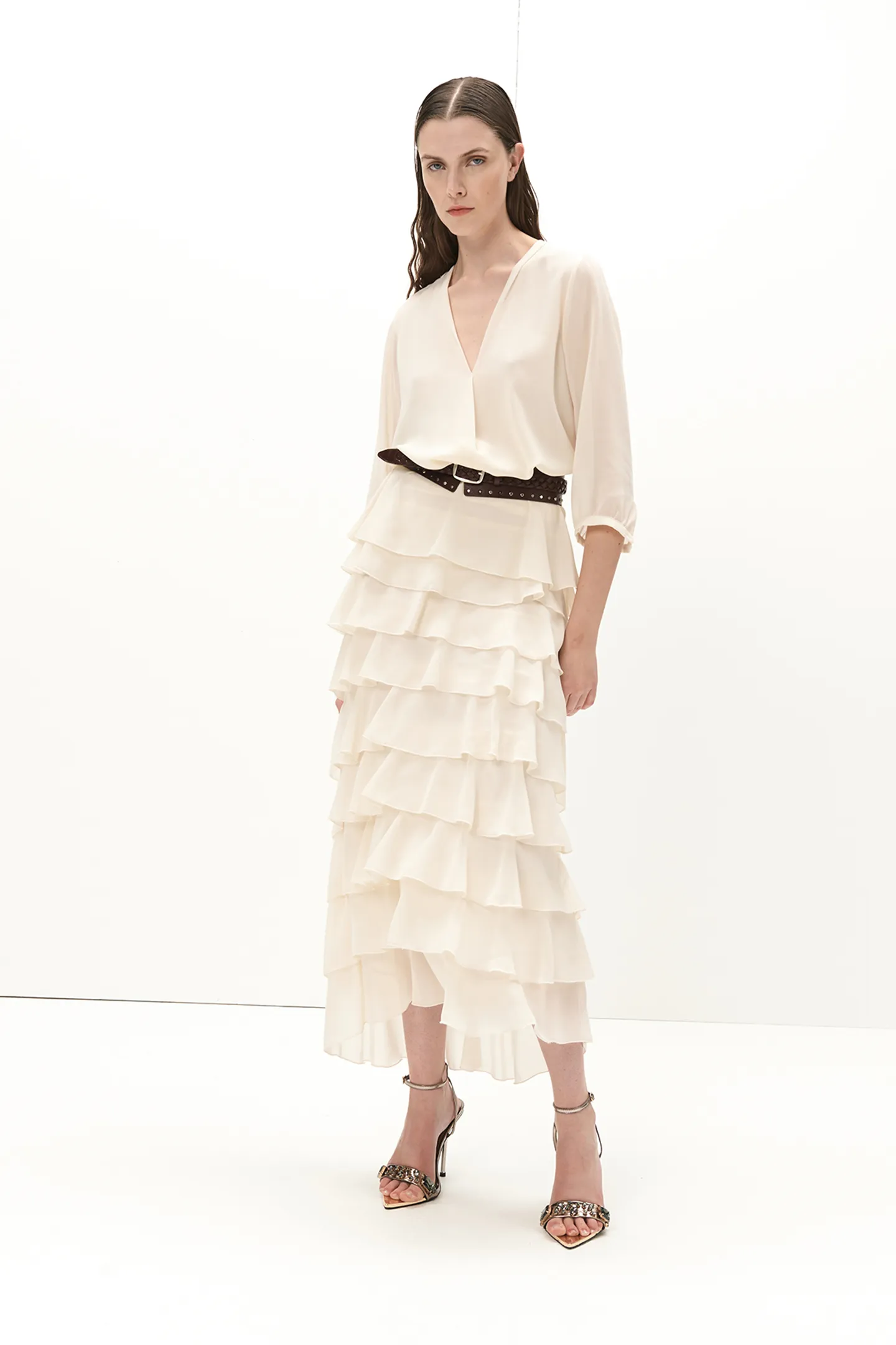LONG SKIRT WITH FLOUNCES