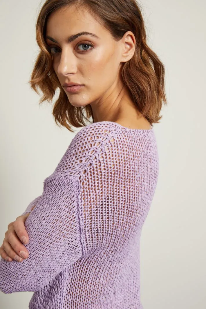 Maglia con giromanica sceso