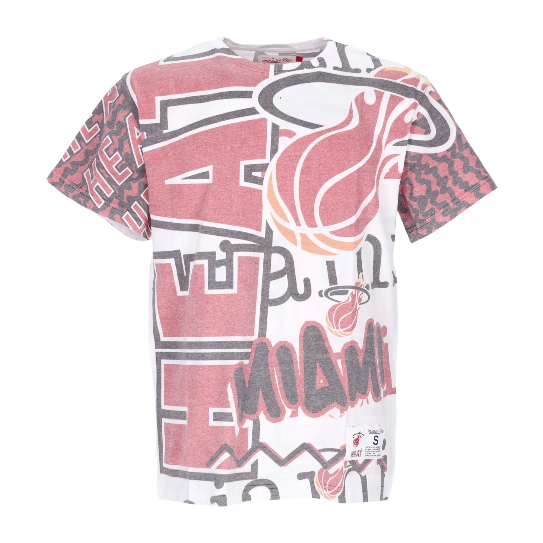 Maglietta Uomo Nba Jumbotron 2.0 Sublimated Tee Hardwood Classics Miahea White/original Team Colors