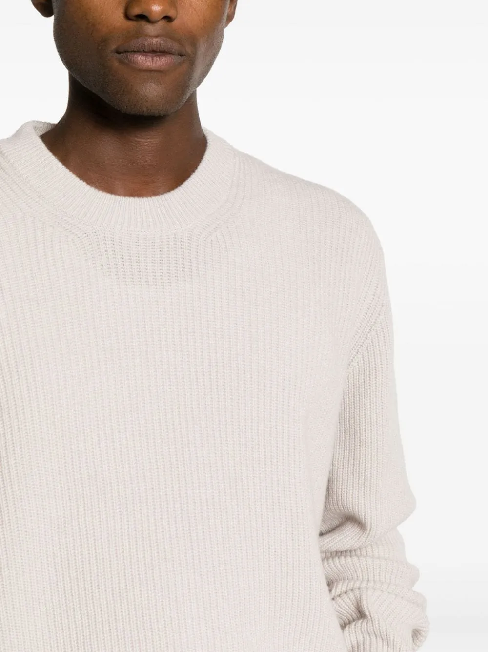 Maglione a girocollo in bianco - uomo