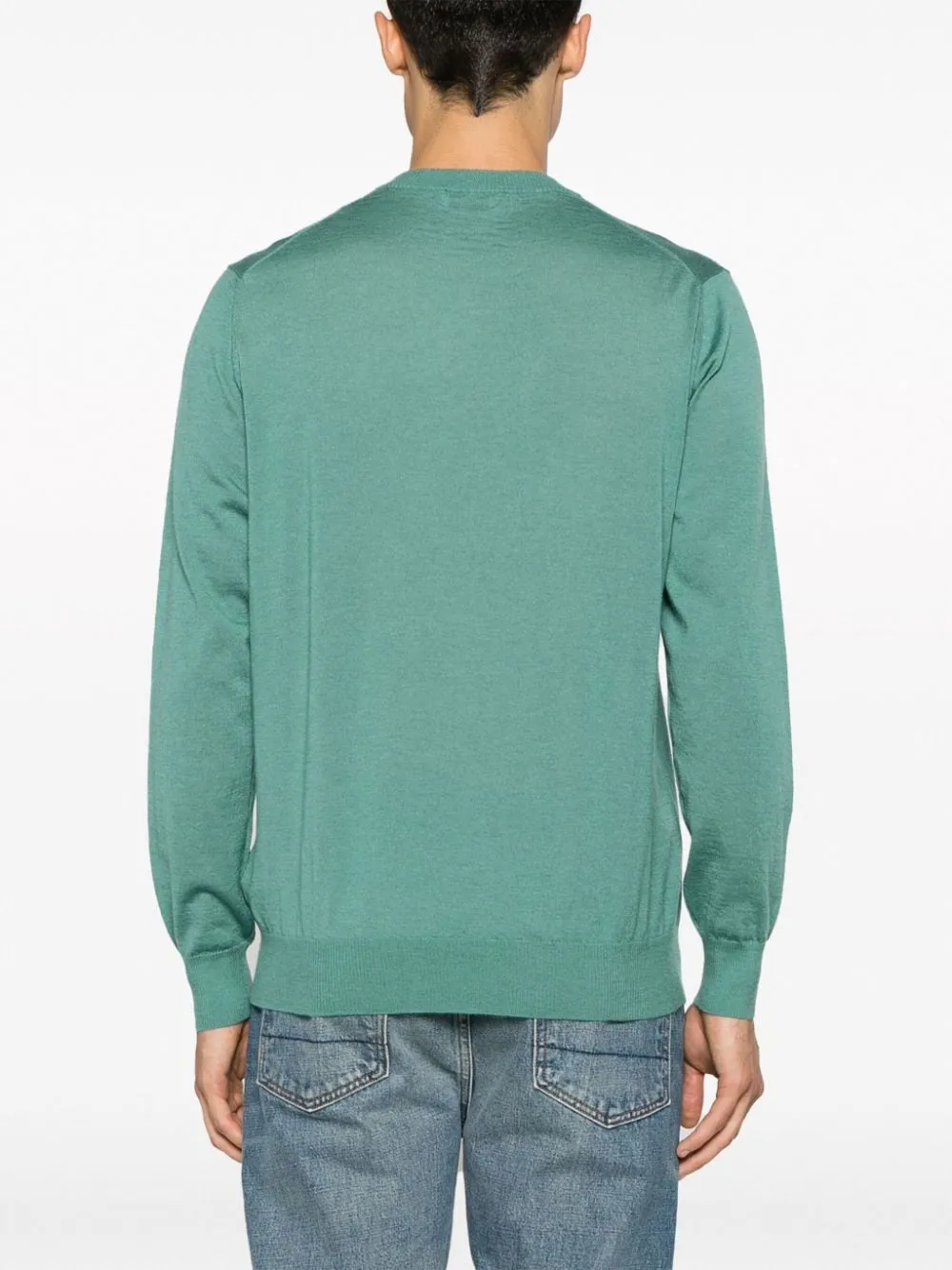 Maglione a girocollo in verde - uomo
