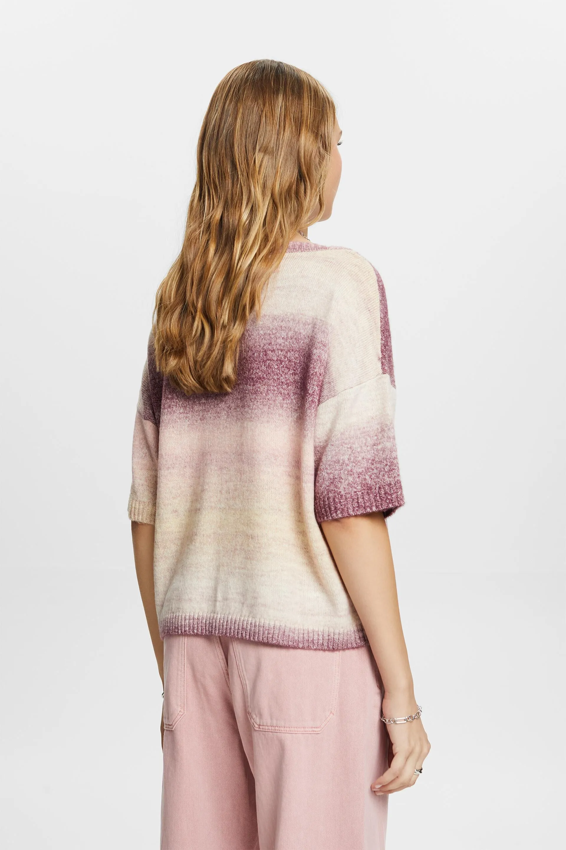 Maglione a maniche corte, misto cotone