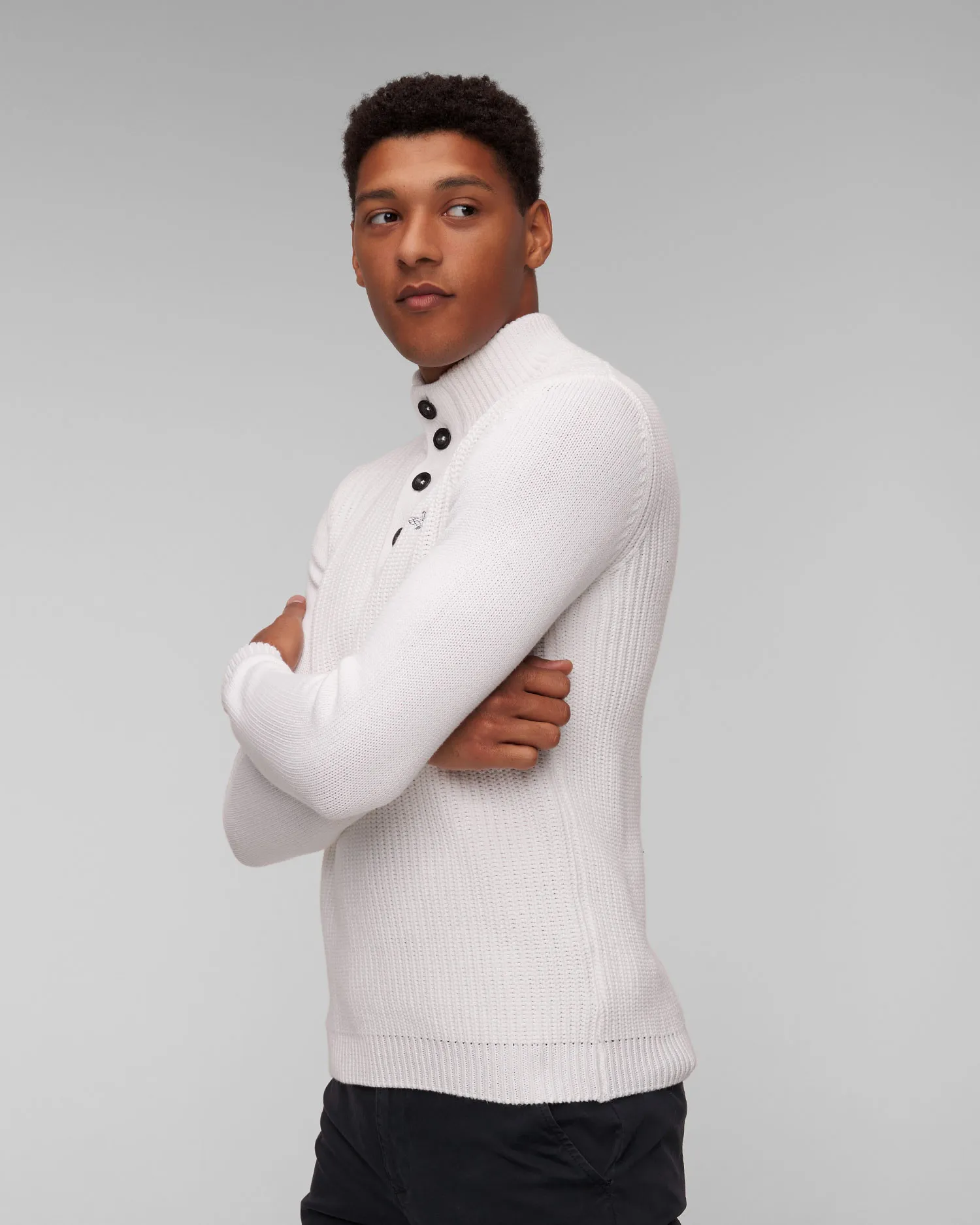 Maglione bianco da uomo Aeronautica Militare 242MA1452L409-73062