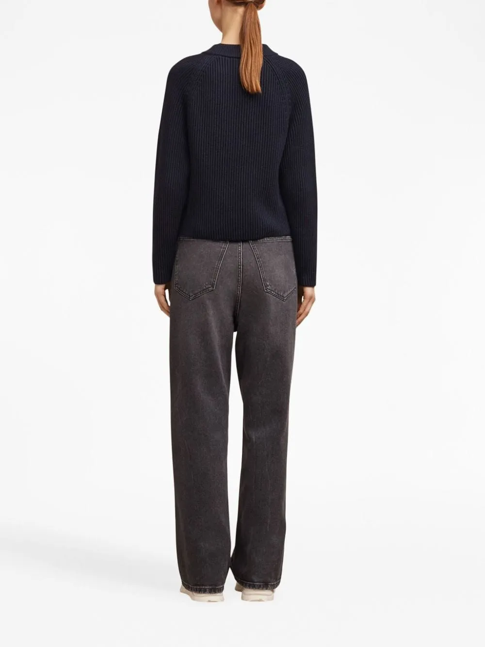 Maglione con applicazione in nero - donna