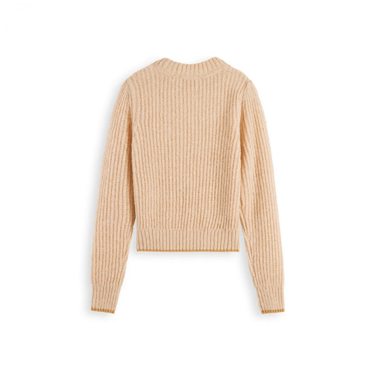 Maglione Con Maniche A Sbuffo, Beige