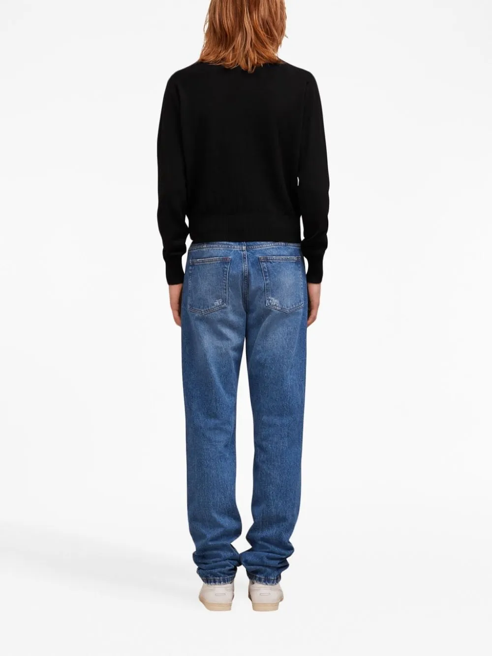 Maglione con ricamo in nero - uomo
