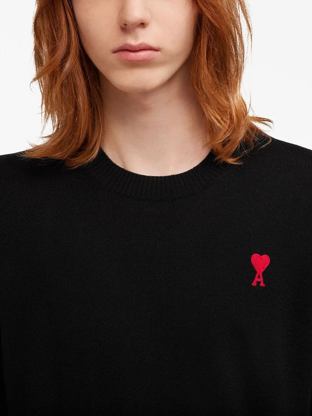 Maglione con ricamo in nero - uomo