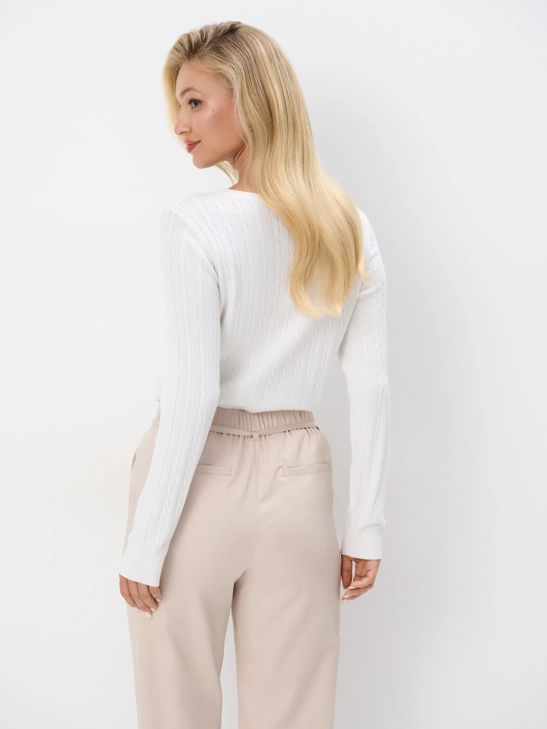 Maglione con trama decorativa