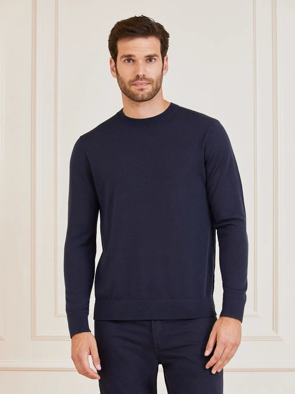 Maglione girocollo in lana marciano