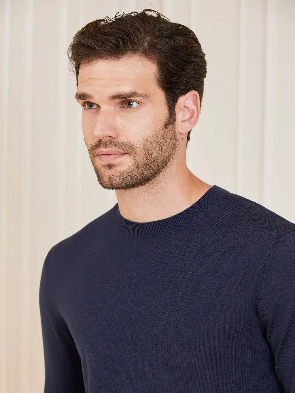 Maglione girocollo in lana marciano
