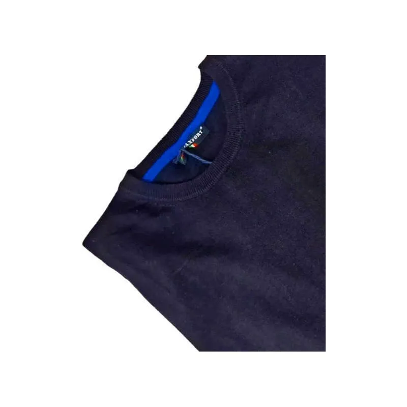 Maglione Maxfort girocollo in cotone blu