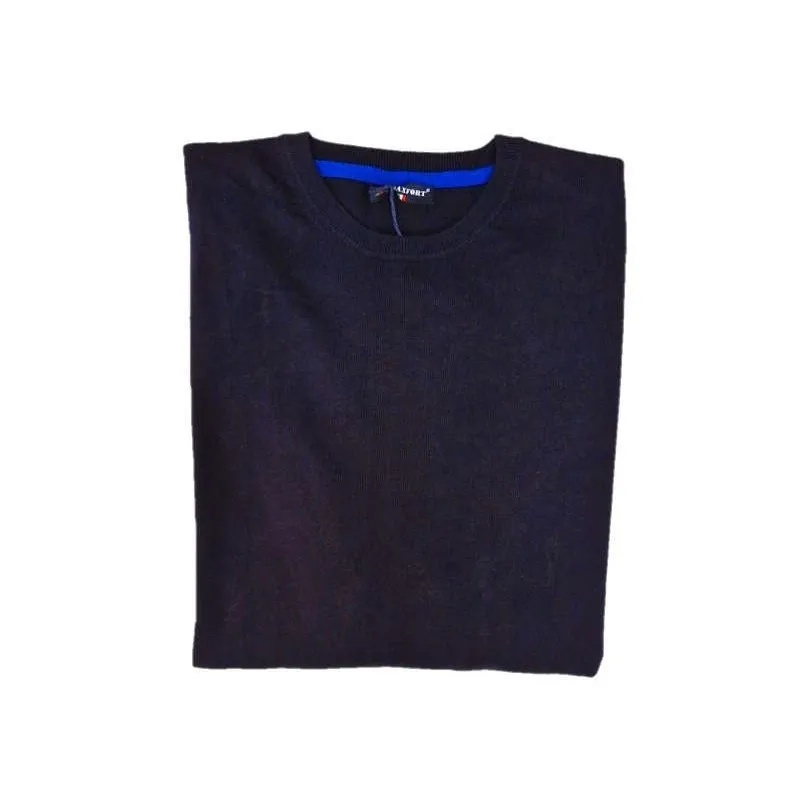 Maglione Maxfort girocollo in cotone blu
