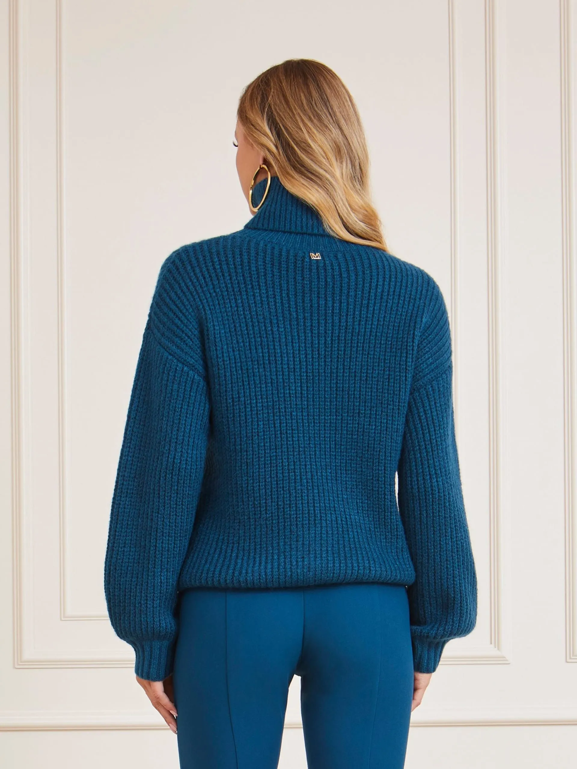 Maglione misto lana collo alto marciano
