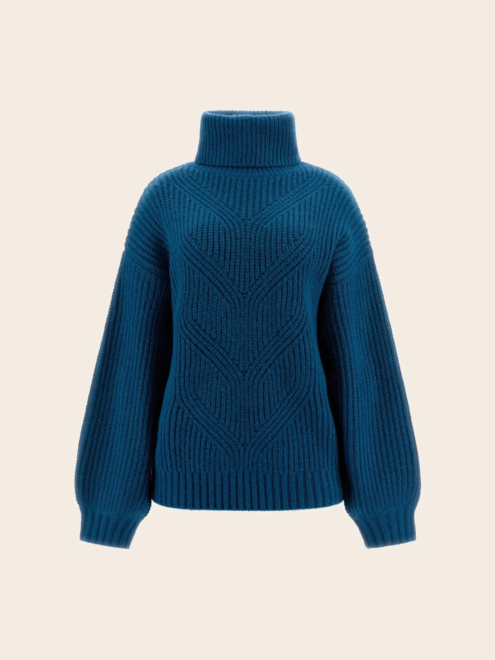 Maglione misto lana collo alto marciano