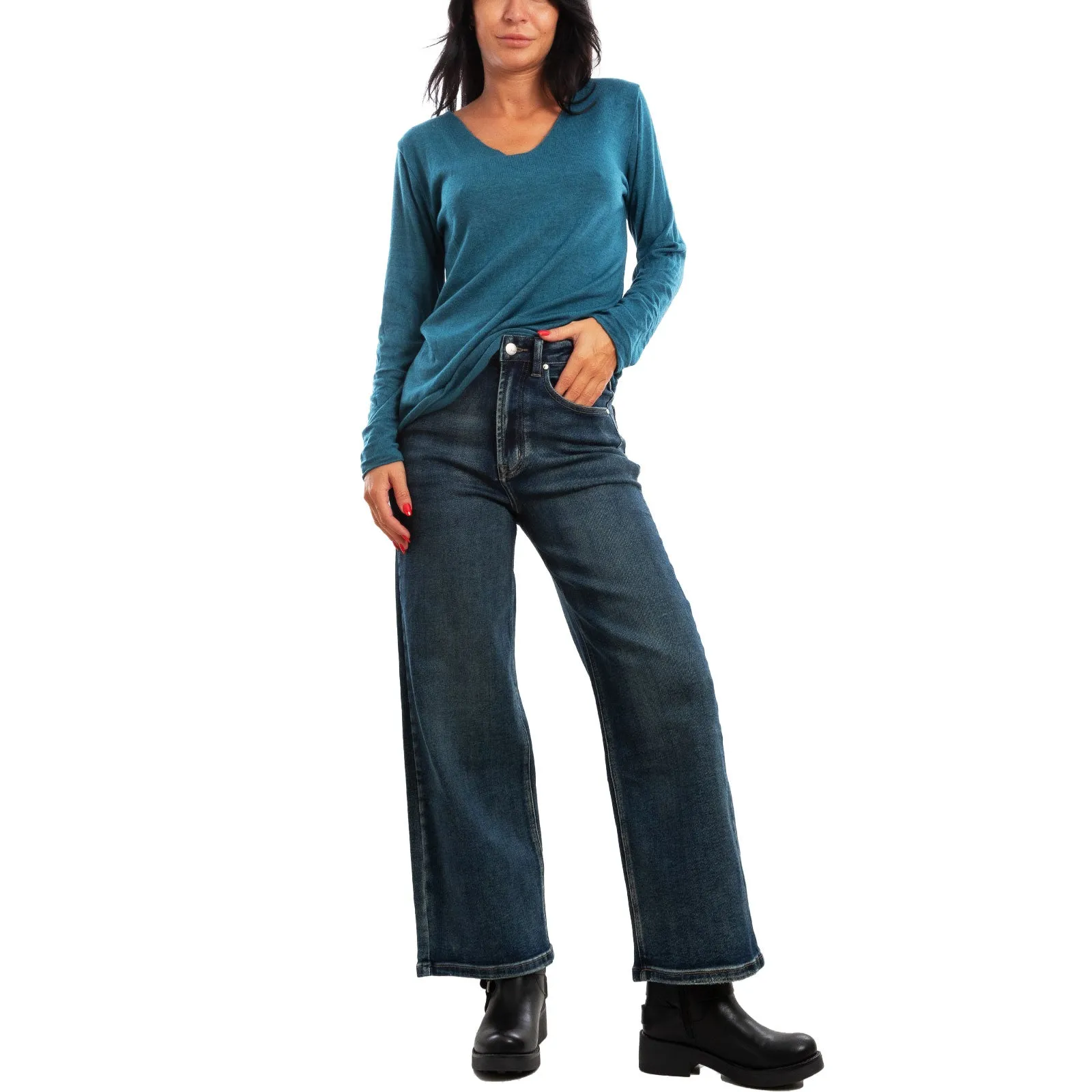 Maglione Scollo V Morbido Invernale Toocool Vb-2025