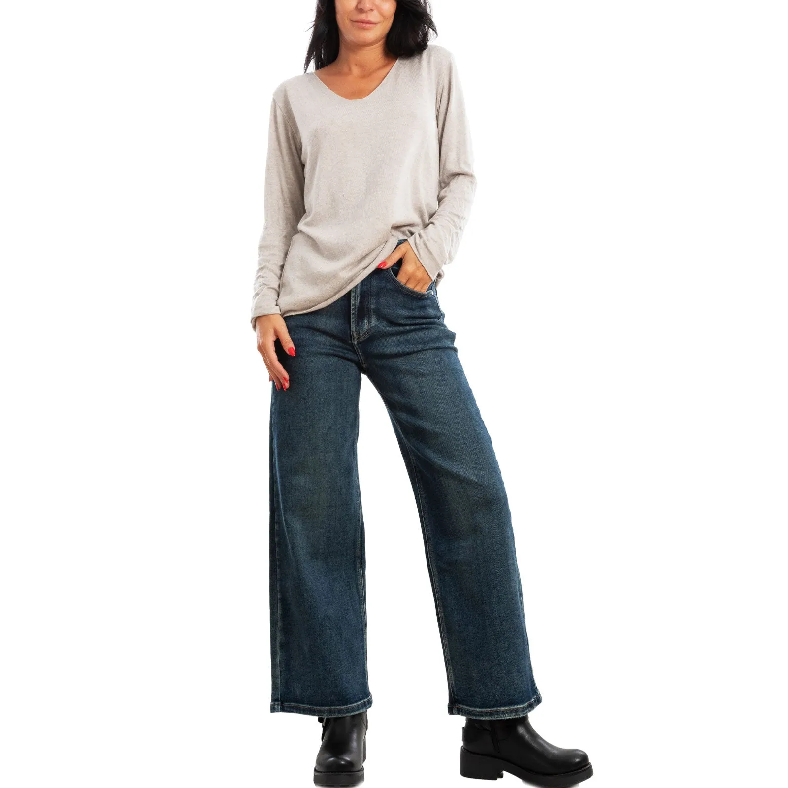 Maglione Scollo V Morbido Invernale Toocool Vb-2025