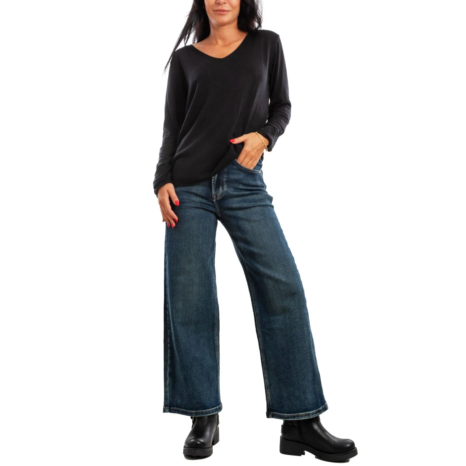 Maglione Scollo V Morbido Invernale Toocool Vb-2025