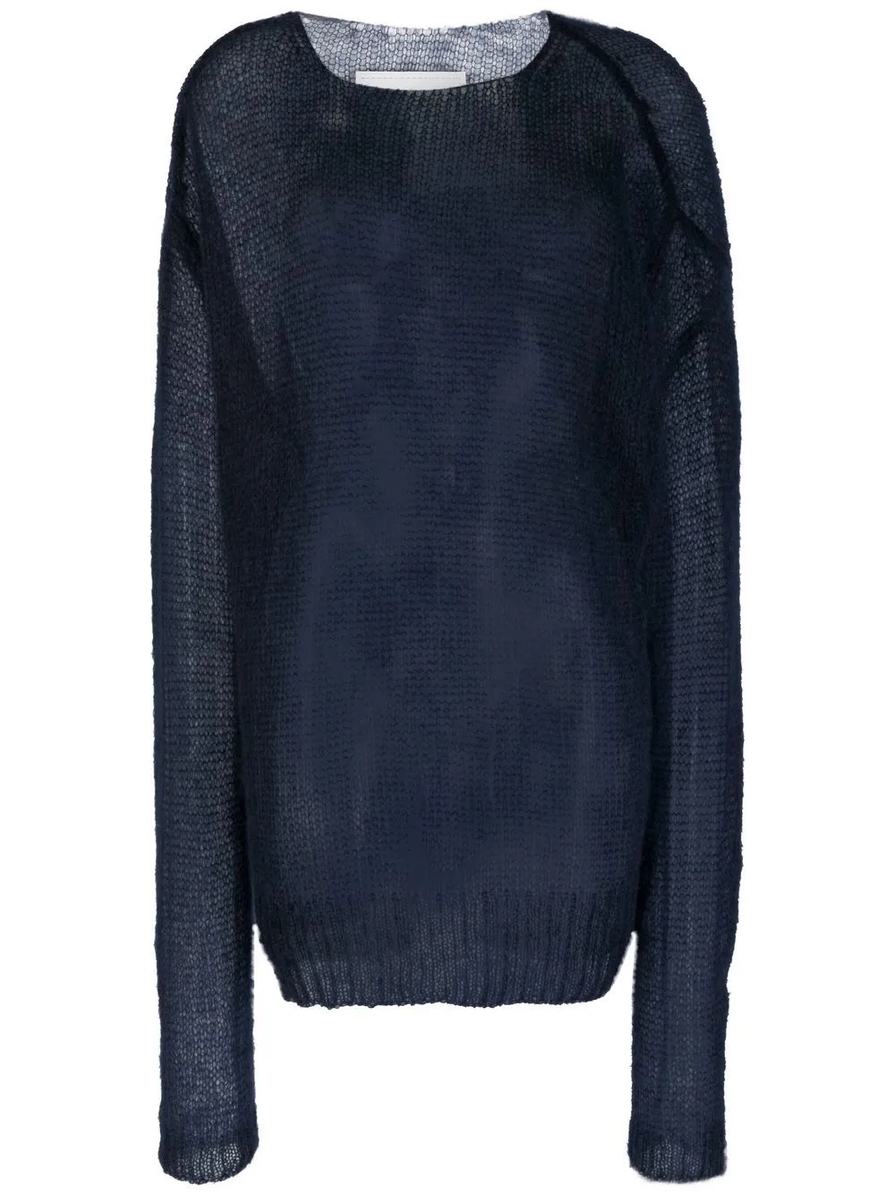 Maglione semi trasparente in blu - unisex