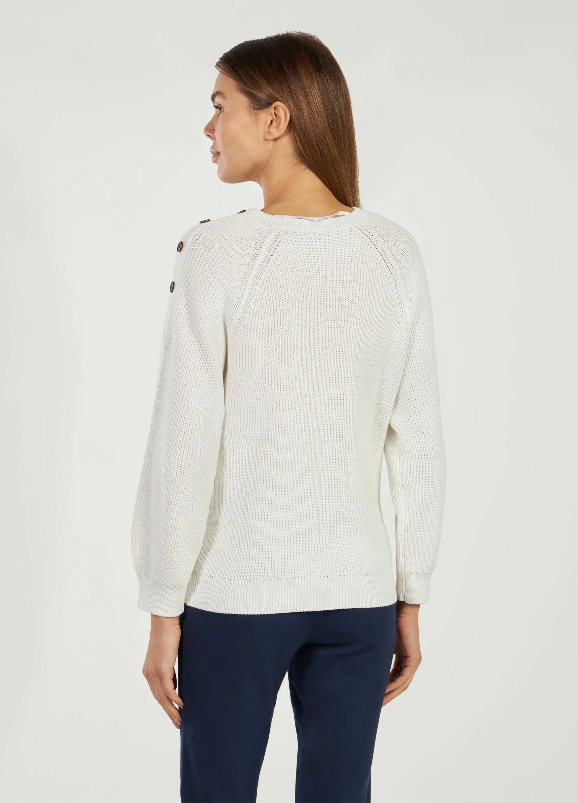 Maglione tricot in puro cotone donna