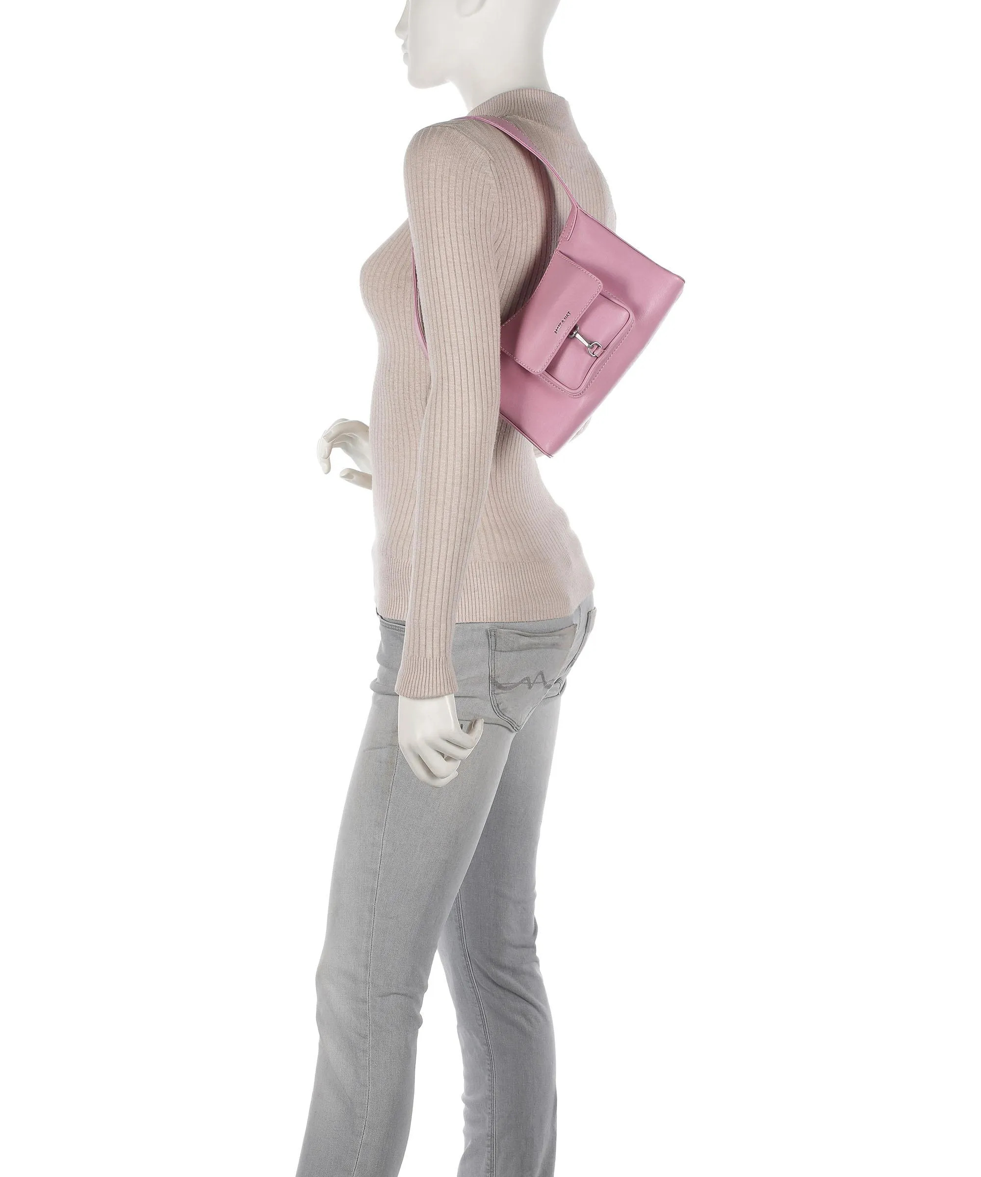  Matt & Nat Vintage Loti Borsa a spalla pelle sintetica rosa  