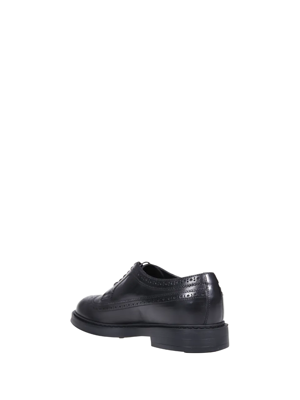 MEN DOUCAL'S BLACK LEATHER DERBY CODA LOAFER