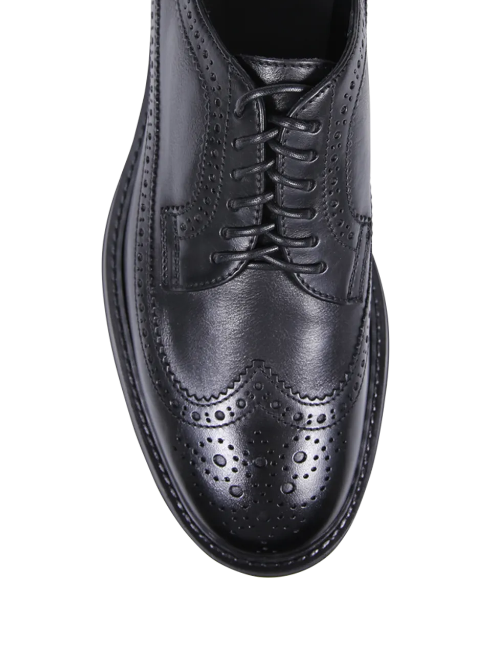 MEN DOUCAL'S BLACK LEATHER DERBY CODA LOAFER