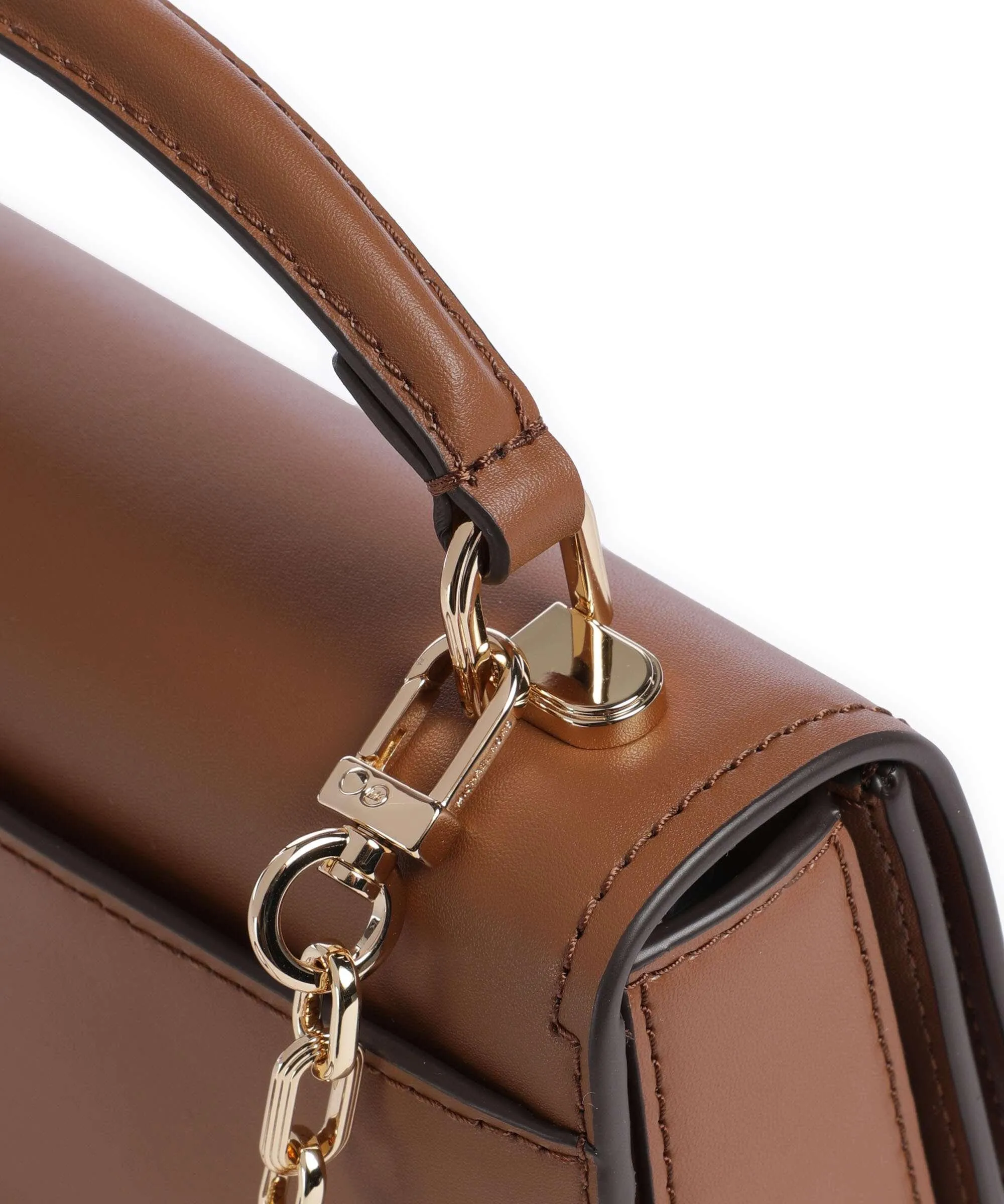  Michael Kors Delancey Borsa a tracolla pelle di vacchetta finemente grana marrone  