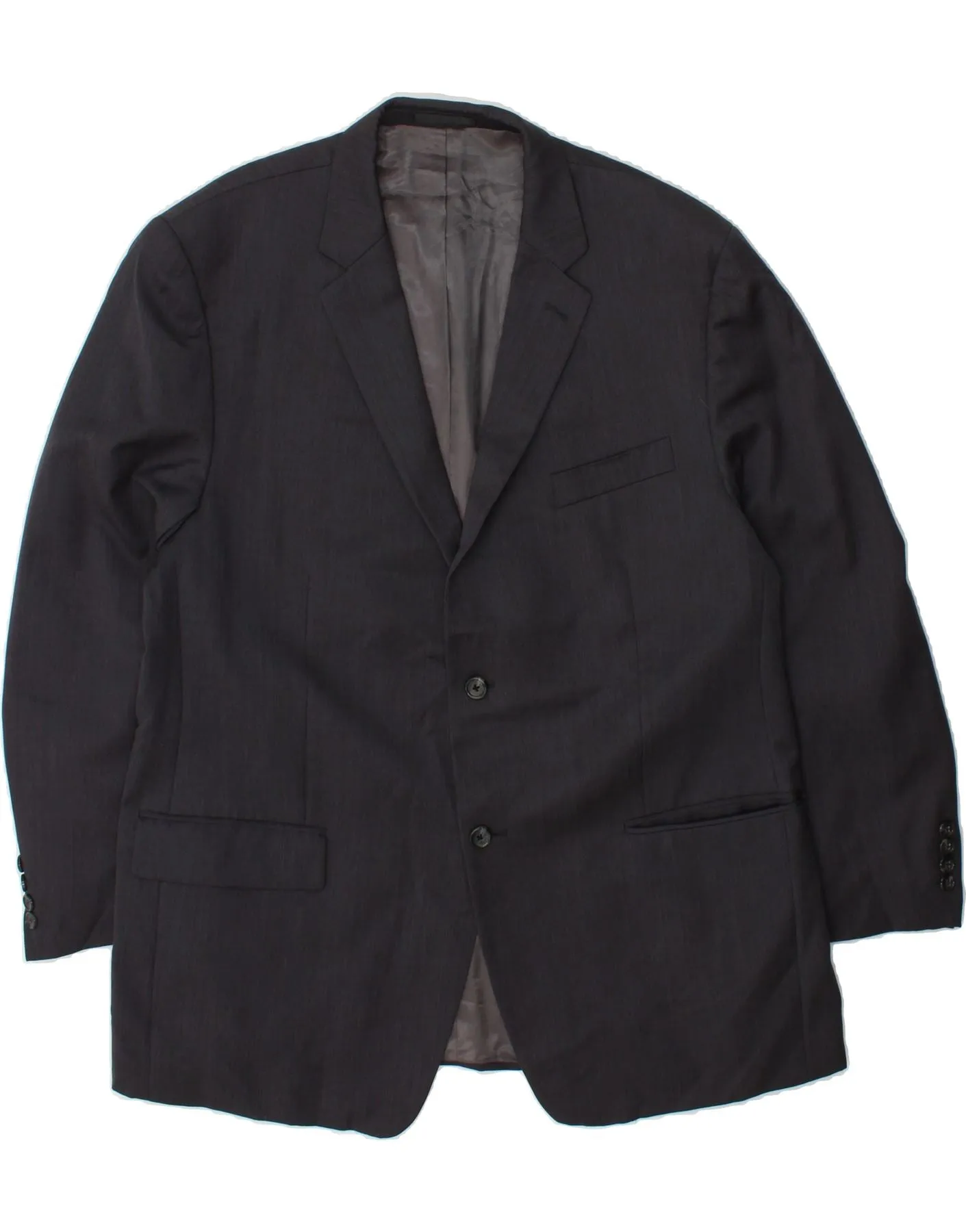 MICHAEL KORS Mens 2 Button Blazer Jacket UK 46 3XL Navy Blue Wool