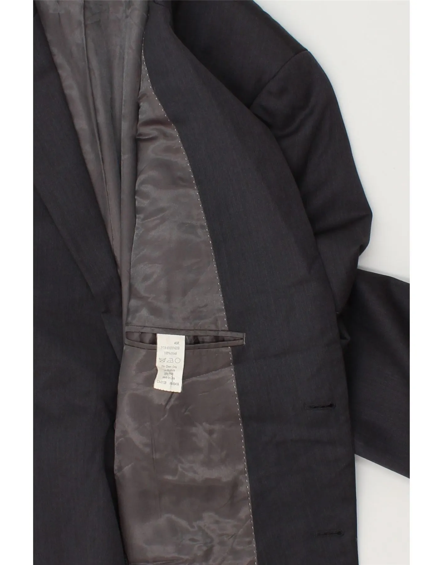 MICHAEL KORS Mens 2 Button Blazer Jacket UK 46 3XL Navy Blue Wool