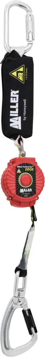 MILLER - Dispositivo anticaduta TurboLite EDGE con nastro di tela, Lunghezza nastro / fune: 2 m