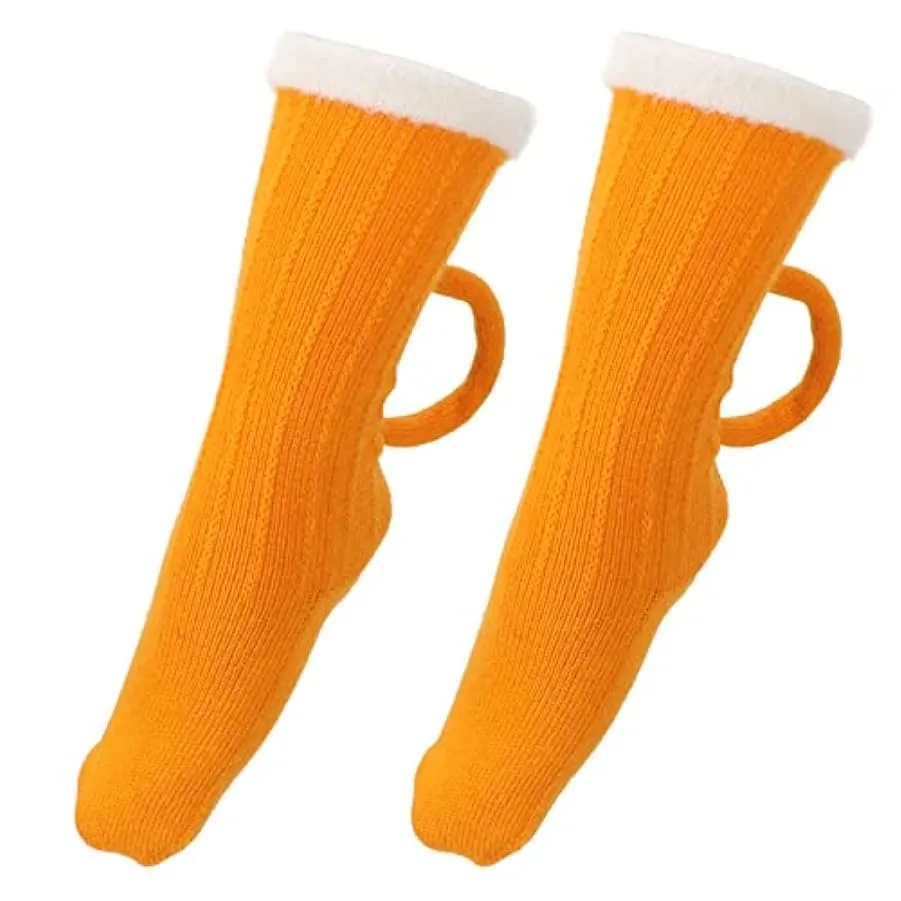 minifinker Calzini riscaldanti per Piedi, Gialli 3 Ingranaggi di temporizzazione 3 Ingranaggi di Temperatura Calzini riscaldati 