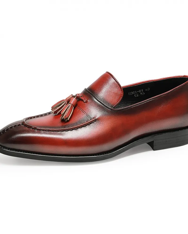 Mocassini da uomo piatti italiani in vera pelle di mucca retrò con nappe oxford scarpe eleganti per scarpe casual da guida masch